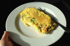 Veggies and cheese omelette
