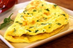 Spinach and cheese omelettes