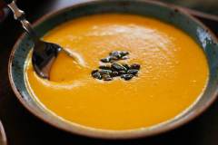 Squash soup with beans