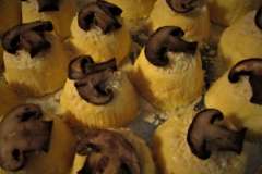Little polenta with cheese and mushroom