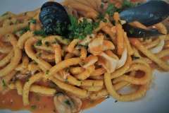 Valeria's homemade Passatelli pasta with seafood