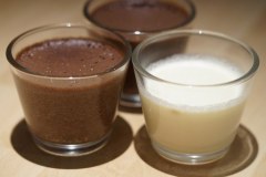 Panna cotta with chocolate