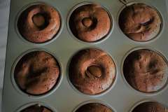 Chocolate lava mini cake with organic home made stracciatella gelato
