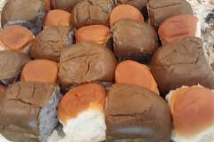 Hawaiian sweet rolls and taro bread