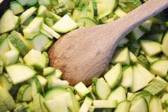 Saute organic Italian zucchini