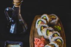 Salmon sushi roll