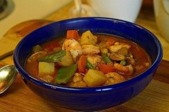 Spicy shrimp soup
